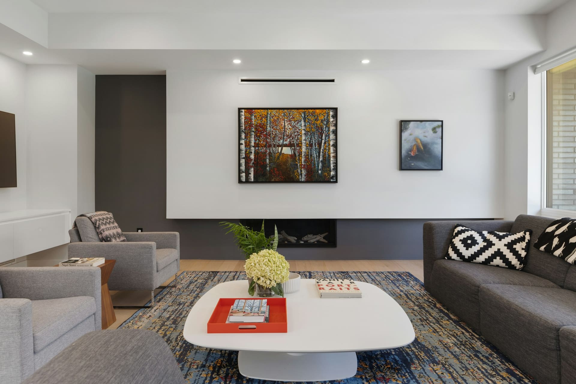 Domestic electrical context — residential lighting within a living space